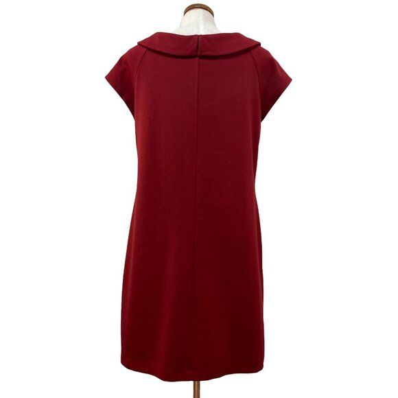 NWT Evan Picone Amaryllis Red Casual Short Sleeve Dress sz 14 - Picture 4 of 4